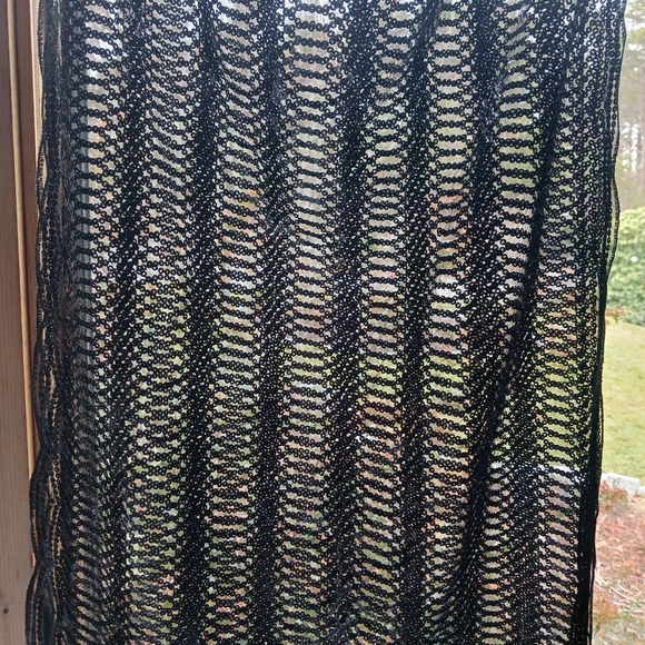 Black Sequin Evening Wrap/scarf NWOT - Picture 3 of 9